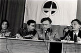 Пресс-конференция Валерия Быковского (СССР) и Зигмунда Йена (ГДР)